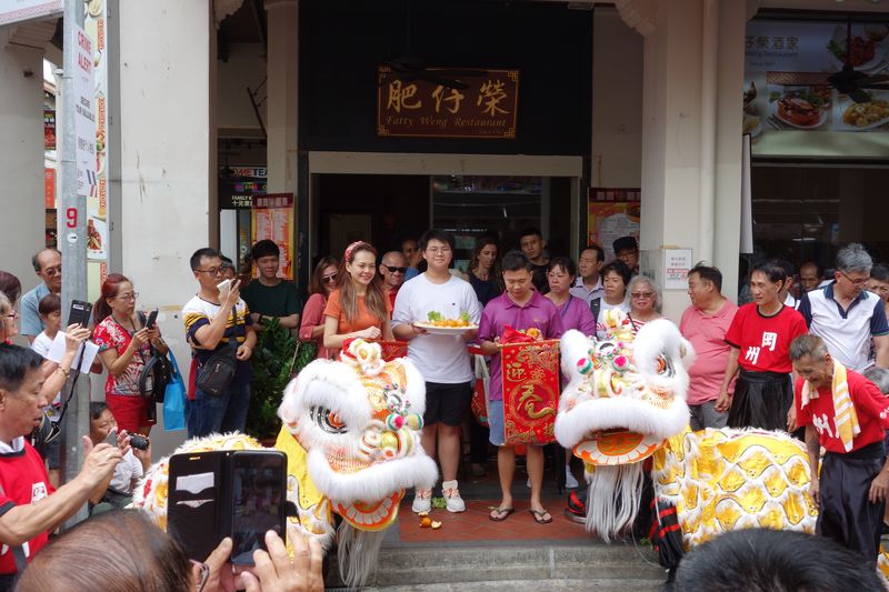 Singapur China Town Drachentänzer