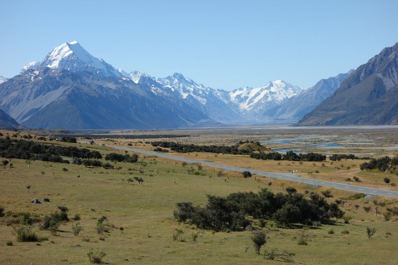 Fahrt zum Mount Cook (Aoraki)