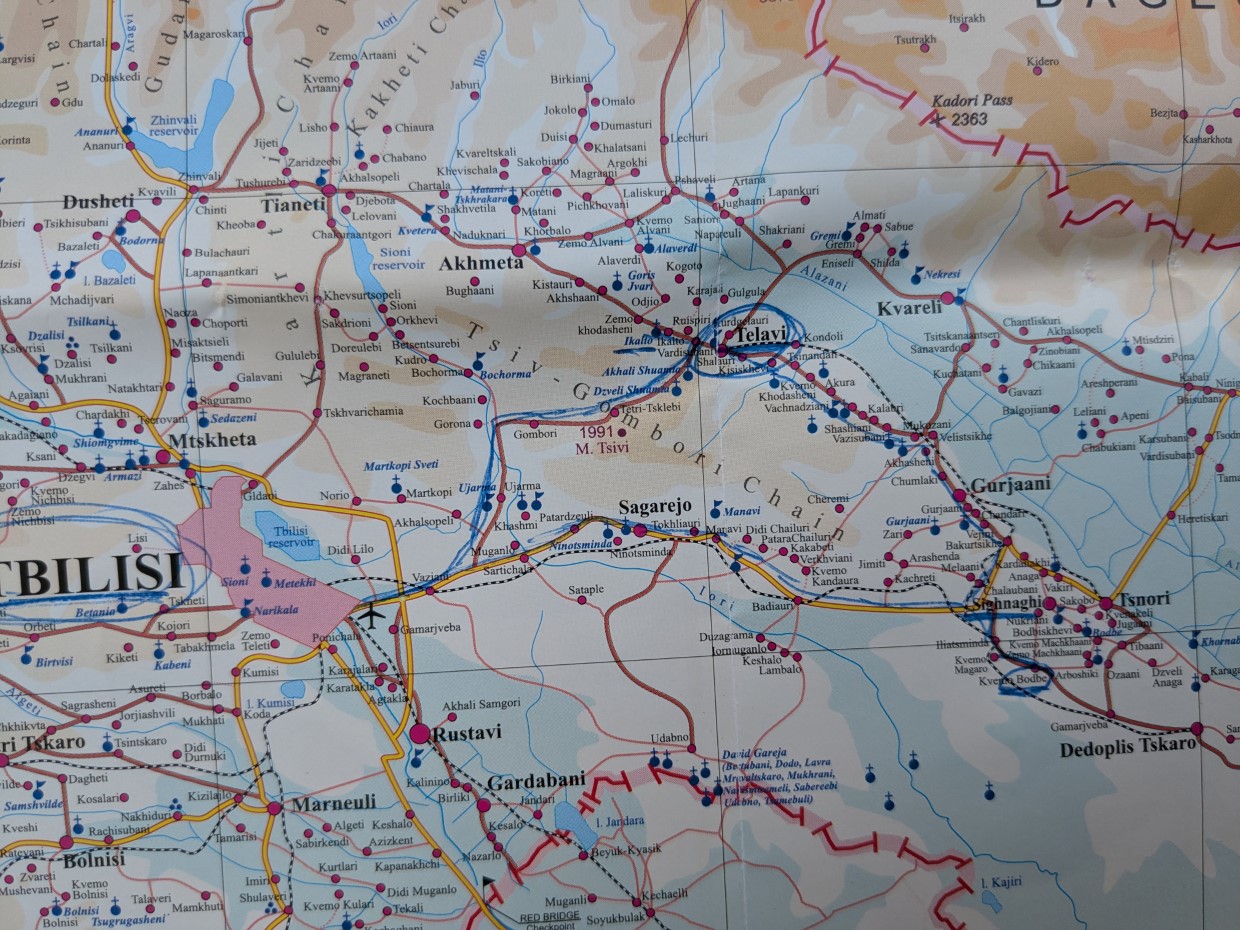 Ostgeorgien Fahrroute
